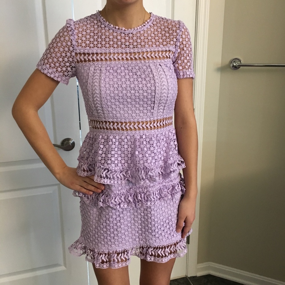 NWT INA Spring dress w/ unique crochet detail -SzS